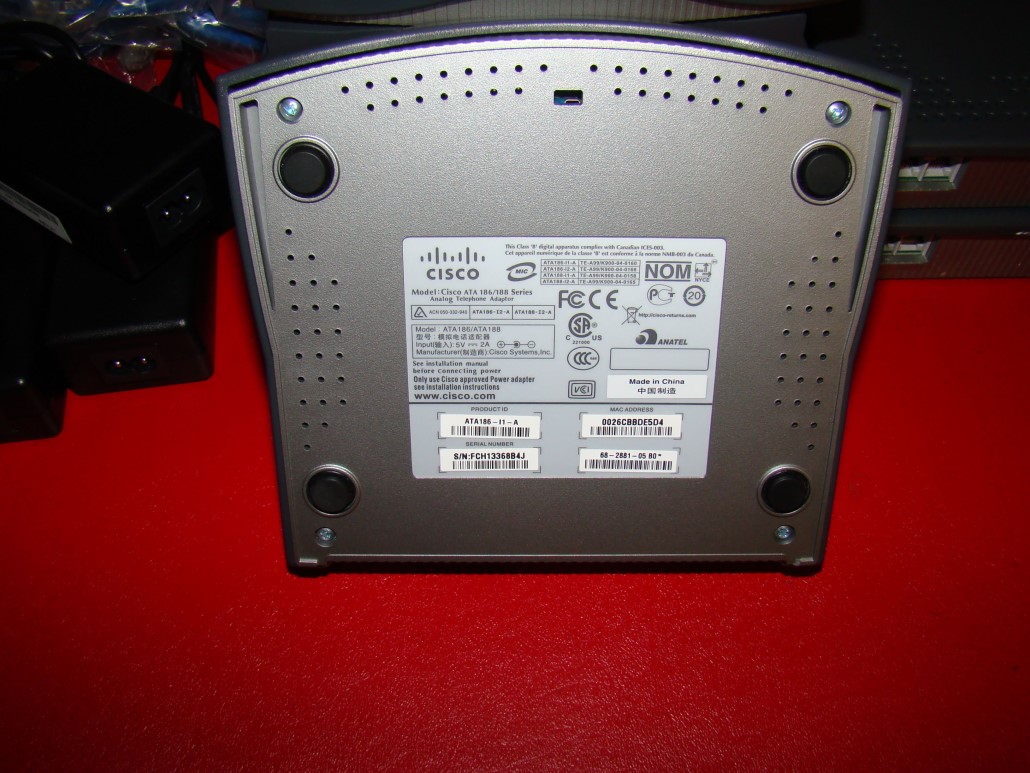 LOT OF 2 Cisco ATA186 186/188 Analog Telephone Adapter SIP VOIP Phone