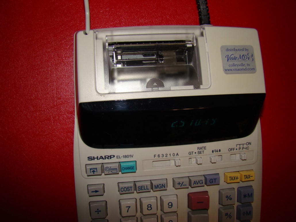 Sharp EL1801V 12 Digit Printing Calculator Adding Machine 12 Digit No