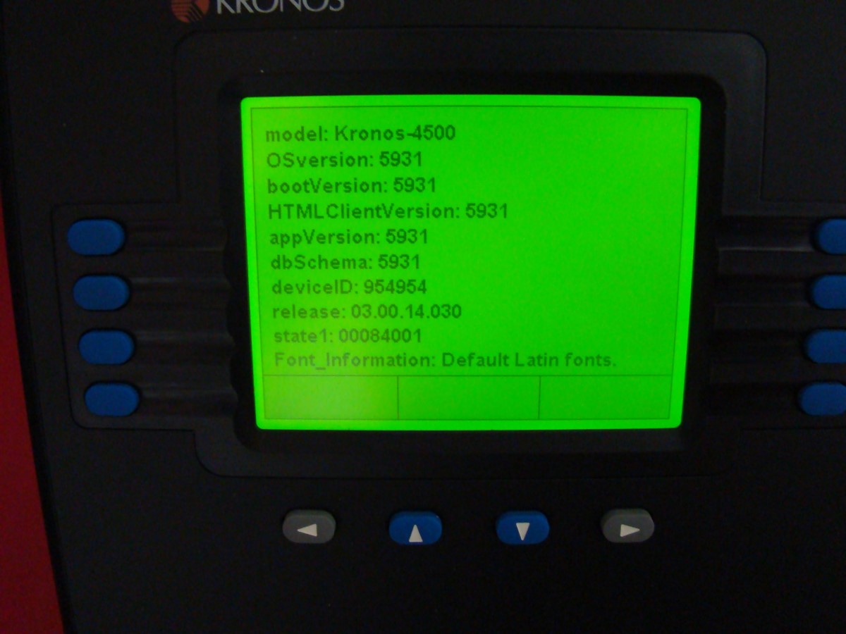 Kronos 8602800501 System 4500 Digital Badge Time Clock With Power