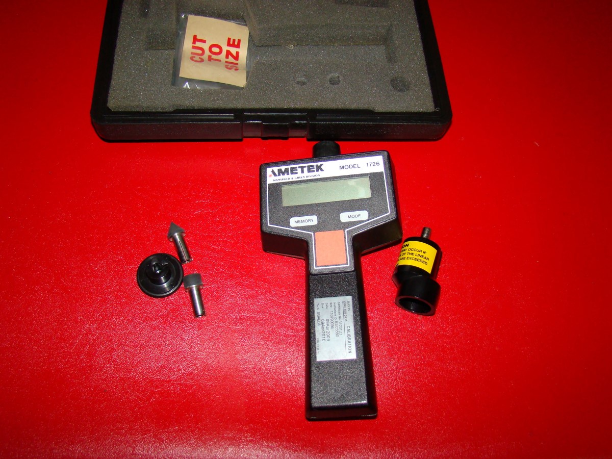 Ametek 1726 Dual Function Digital Tachometer RPM Contact Non-Contact