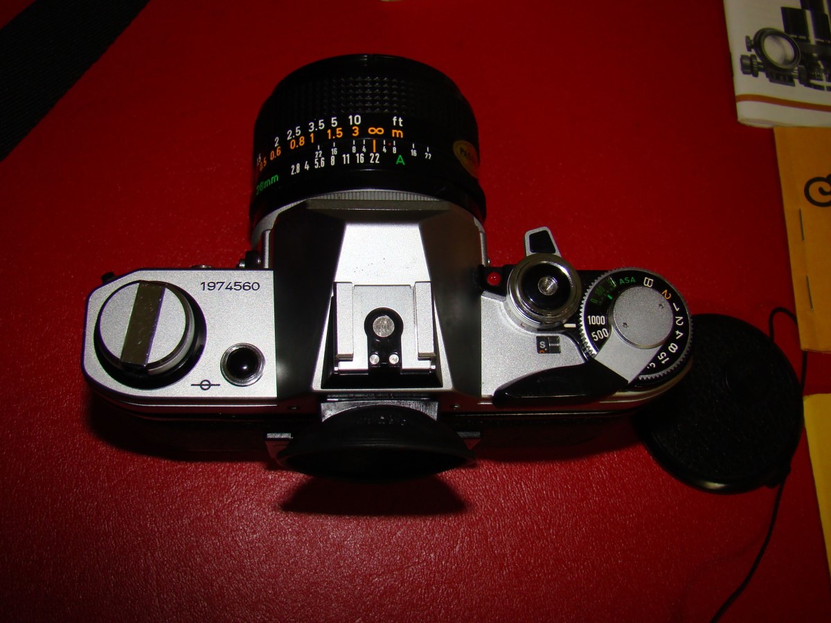 Vintage Canon AE-1 35mm SLR Film Camera w/ 28mm 1:2.8 Very Rare