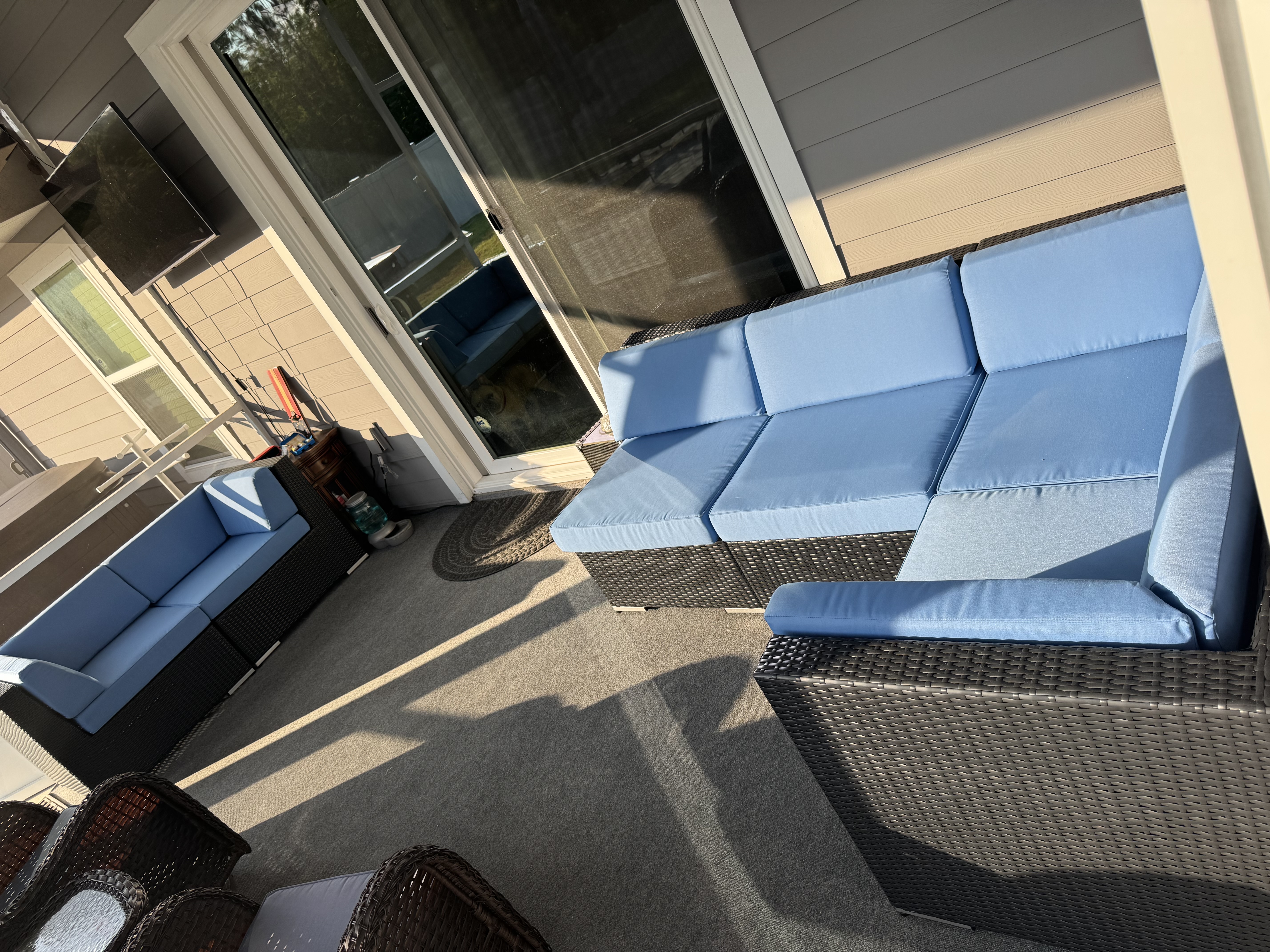 Fully Assembled Ohana Outdoor Patio 7 pc Furniture Sectional Sofa