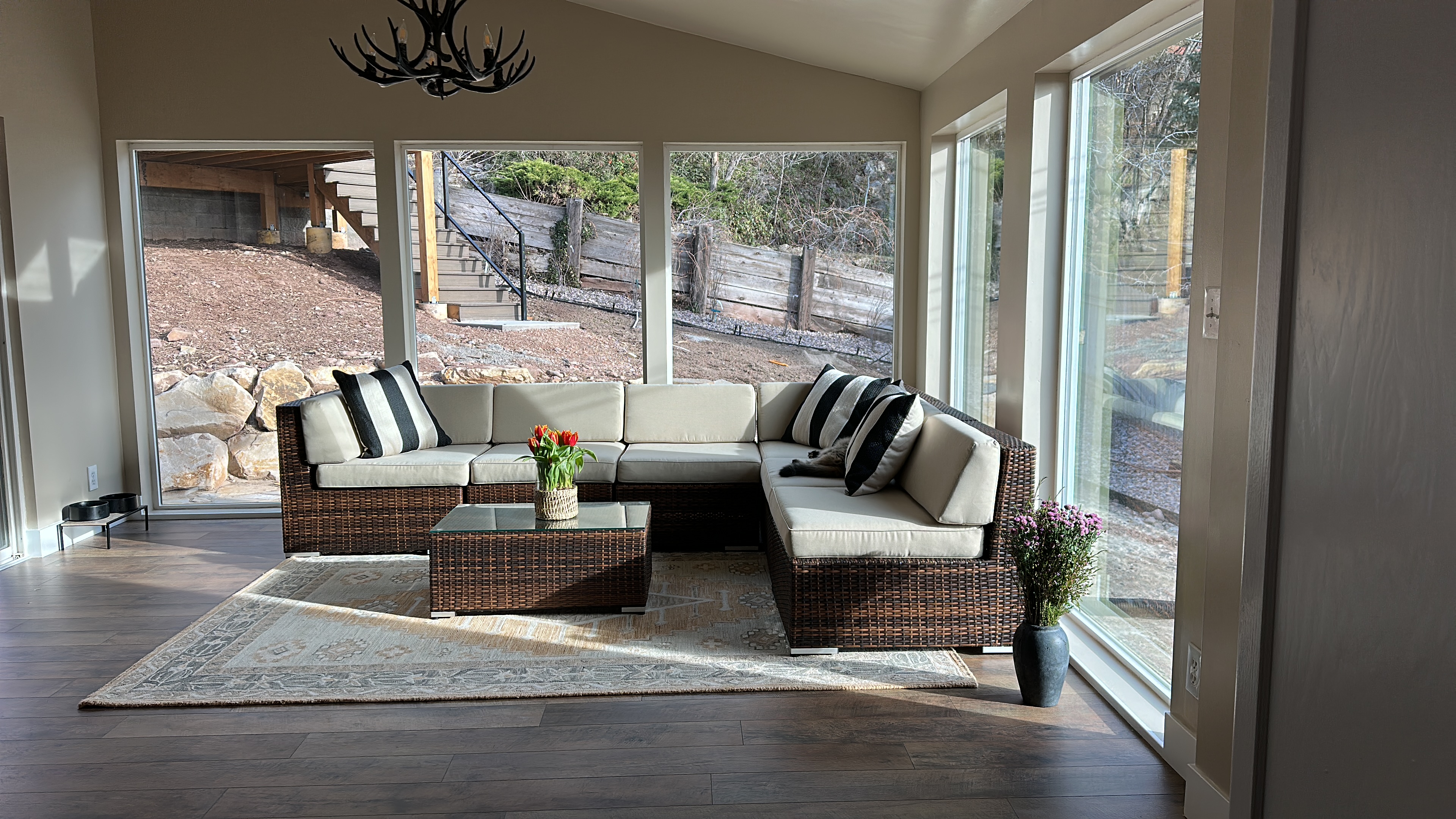 Fully Assembled Ohana Outdoor Patio Wicker Furniture 7-Piece