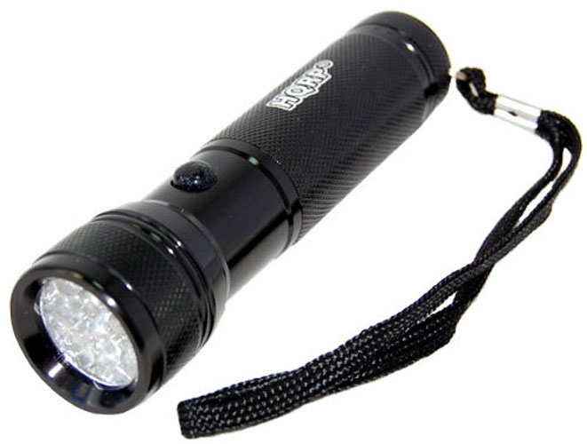 Torcia HQRP Rilevazione Torcia UV A Luce Nera 365 Nm HQRP – 12 LED Ultravioletti, Per Rilevamento Macchie, Sicurezza, Collezionismo Pila Uv - Foto 2
