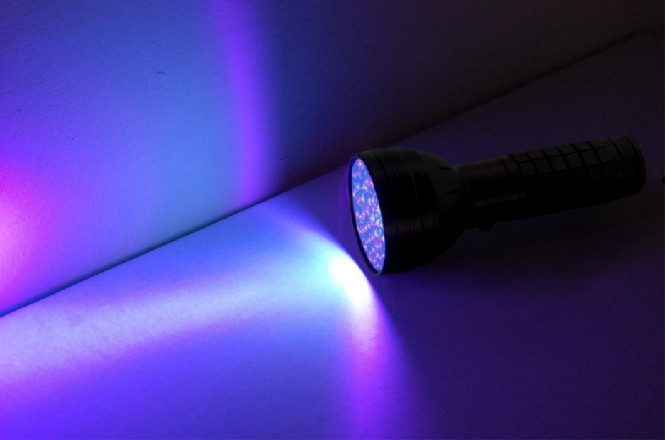 HQRP Professional 76 LED Ultra Violet Blacklight UV Flashlight Torch