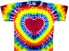 rainbow heart tie dye shirt 