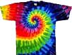 12 color spiral tie dye shirt