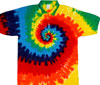 rainbow tie dye collared shirts