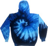 blues swirl tie dye hoodie