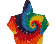 Zipper tie dye hoodies