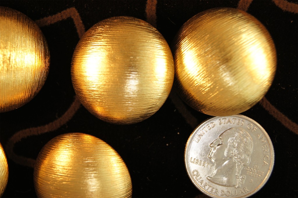 Matte Gold Metal Dome Buttons