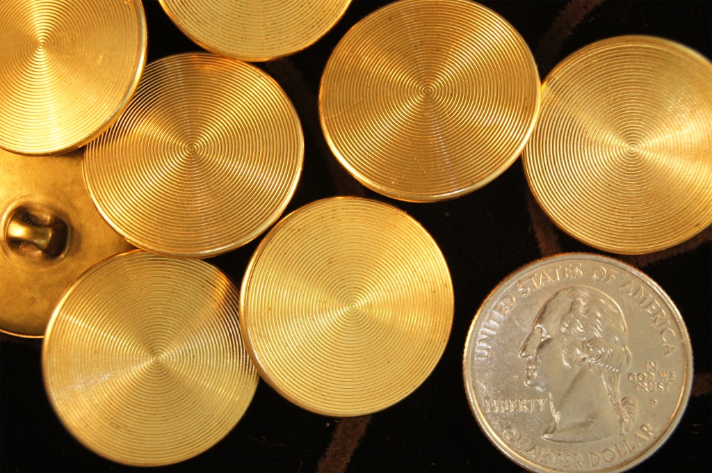 Matte Gold Metal Shank Buttons