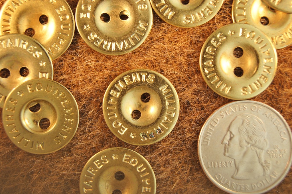 Gold Metal 2 Hole Buttons
