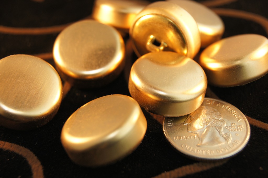 Gold Metal Shank Buttons