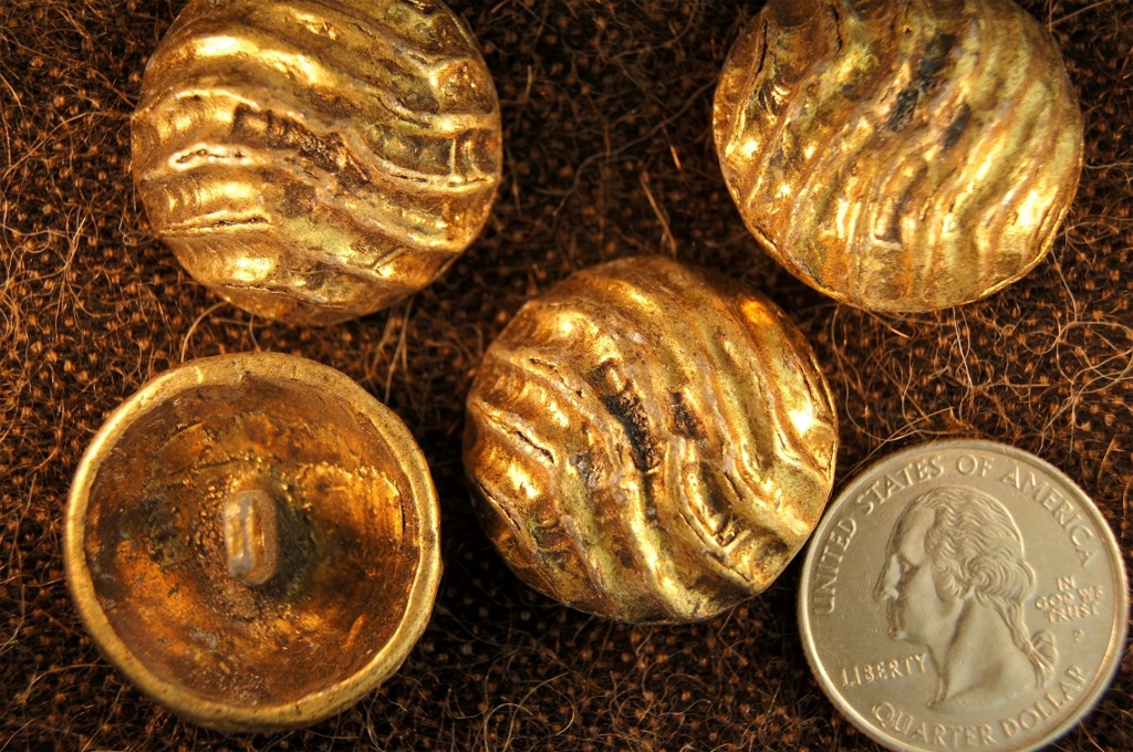 Antique Gold Shank Solid Metal Buttons