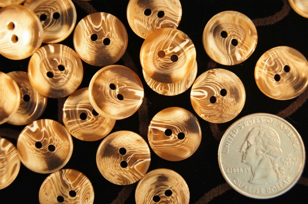 Multi Tan White 2 Hole Buttons