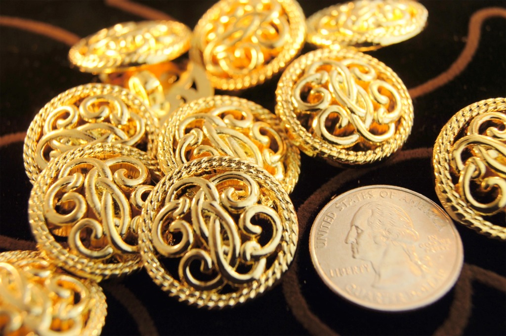 Gold Shank Fashion Buttons