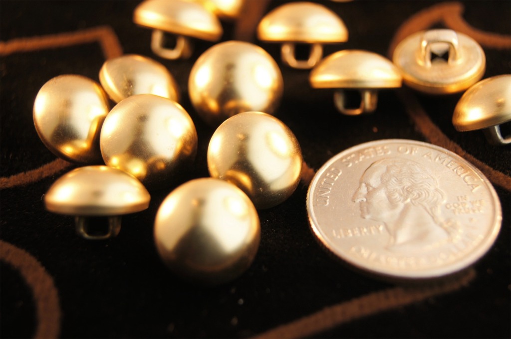 Gold Metal Shank Dome Buttons