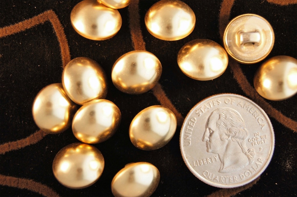 Gold Metal Shank Dome Buttons