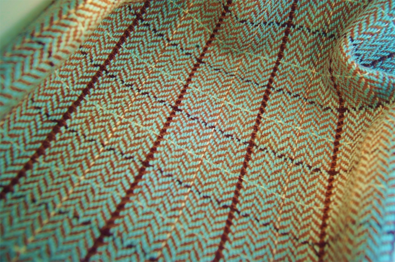 Italian Novelty Wool Herringbone Fabric