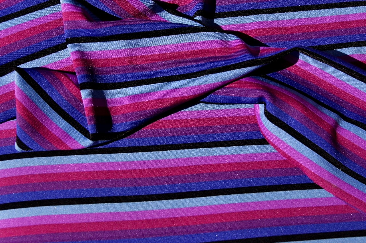 Striped Stretch Knit Fabric