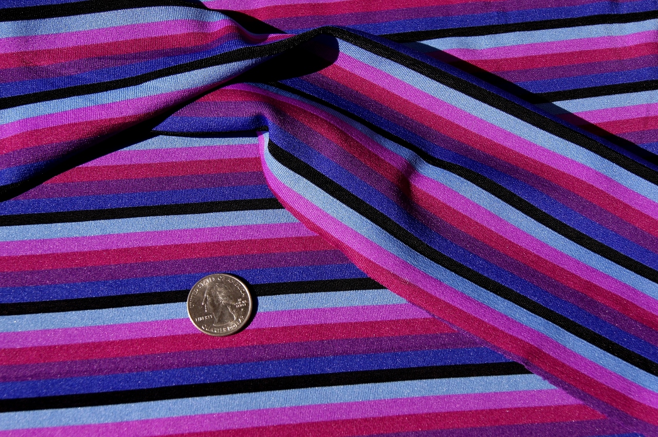 Striped Stretch Knit Fabric