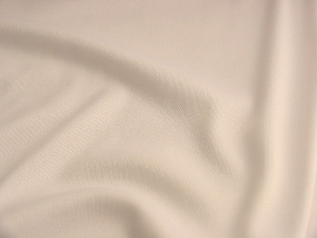 White Soft Fine Jersey Knit Fabric #UU-557