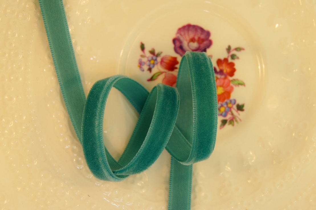 Aquamarine Green Swiss Velvet Ribbon Wholesale