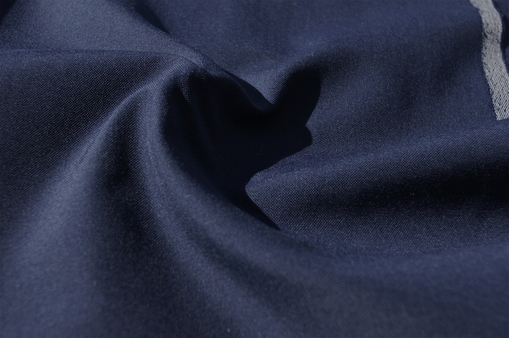 Navy Wool Blend Suiting Fabric
