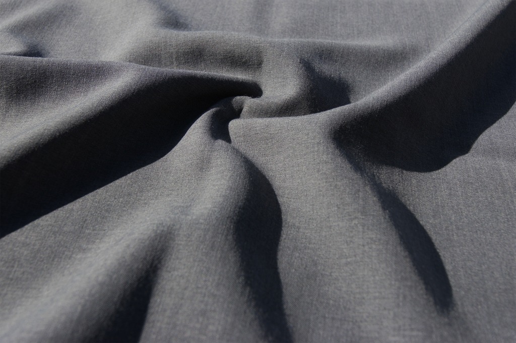 Gray Wool Blend Suiting Fabric