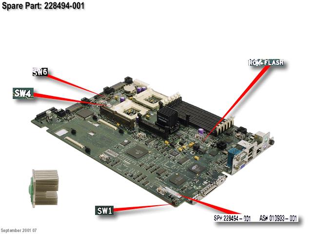 228494-001 Compaq System I/O Motherboard For Proliant Dl380 G2