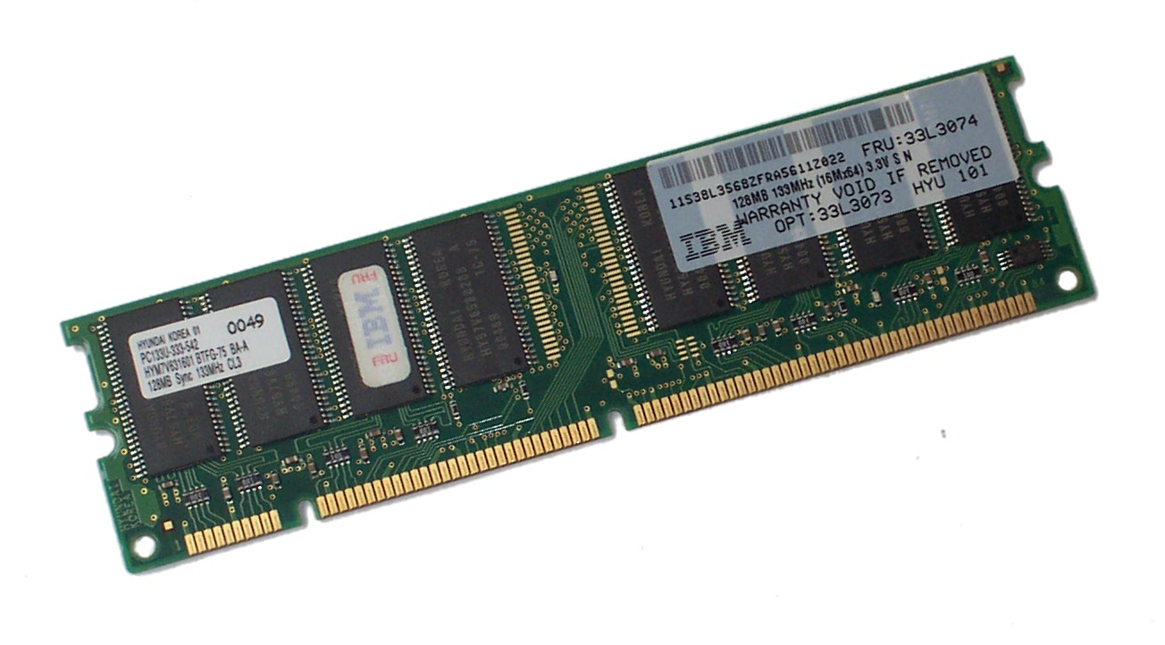 Memory, Hys64V16300Gu-7.5-C2 16Mx64 Sdram, Pc133-333-520, 128Mb,