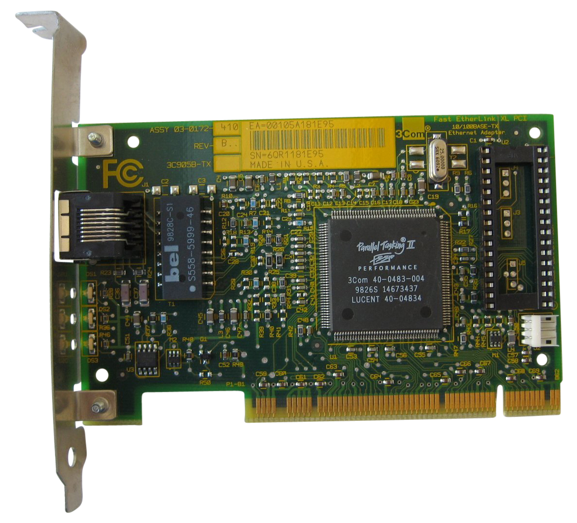 3C905B-Txnm 3Com Fast Ethernet Xl Pci 10/100 Network Adapter Card