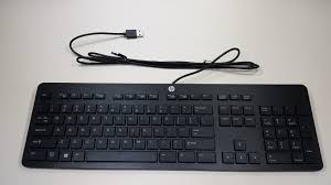 HP USB Slim Wired Keyboard Black HP Part No. 803181-001
