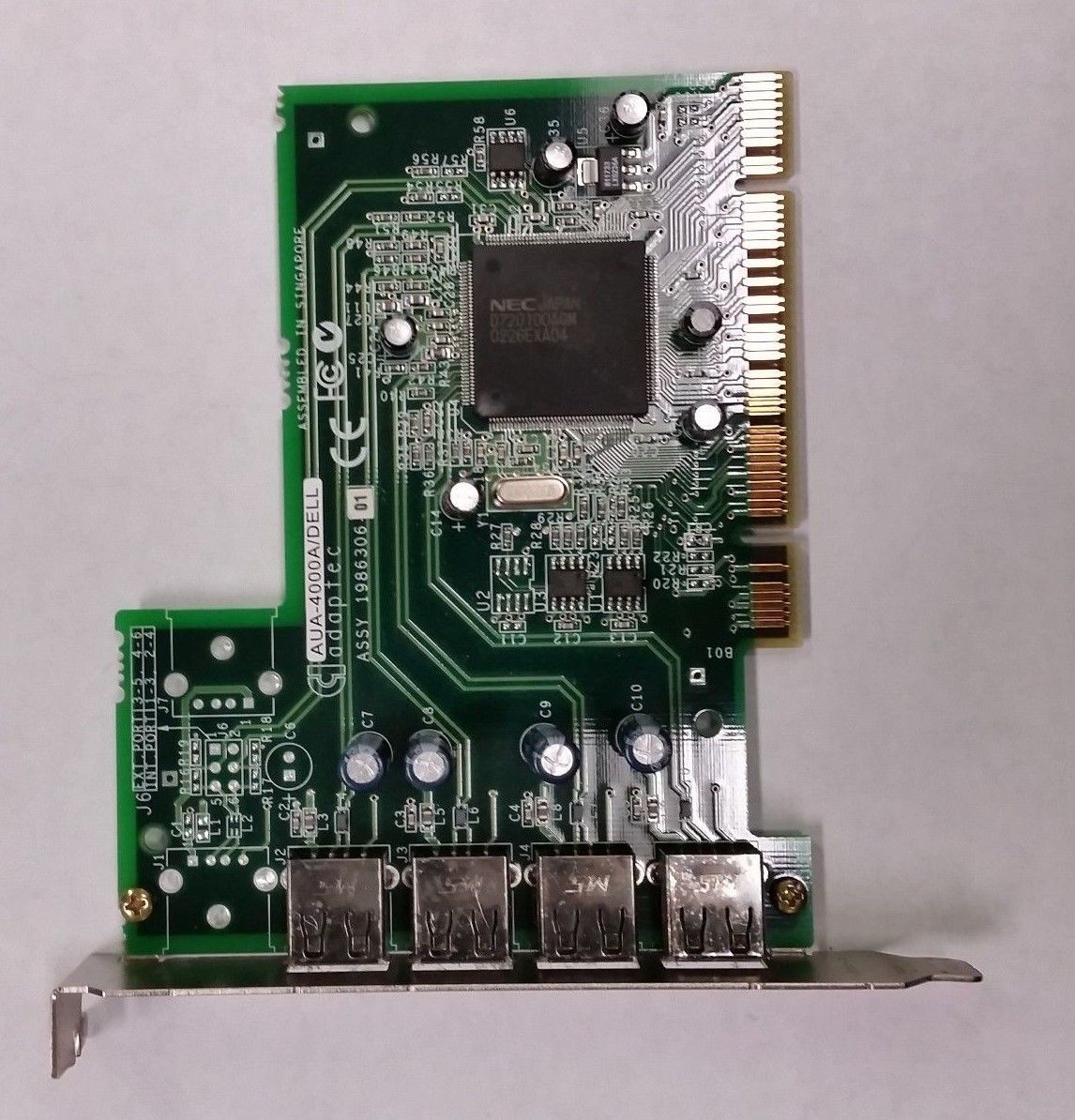 Dell 8U662 USB 2 Connect 4000 4-Port USB Card Host Adapter AUA-4000 Adaptec