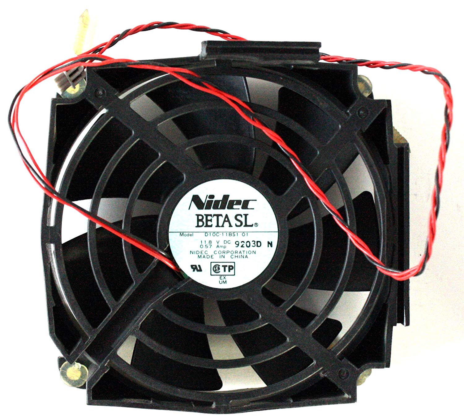 11.8VDC .57A FAN 108MM X 36MM WITH 13 INCH CABLE WITH 3PIN