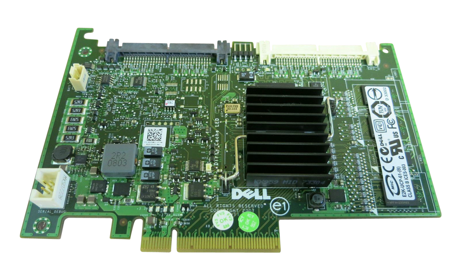 DX481 Dell PCI-E PERC 6i; No Cache RAID Controller