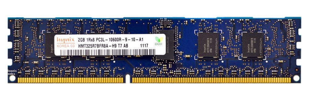 2GB PC3L-10600R DDR3-1333 1RX8 ECC