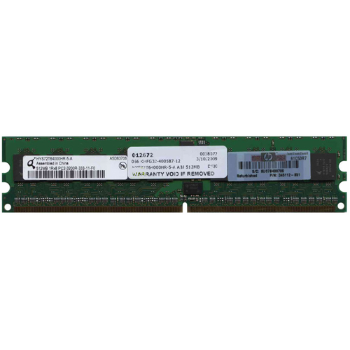 Infineon 512MB PC2-3200 DDR2-400MHz ECC Registered CL3 240-Pin D
