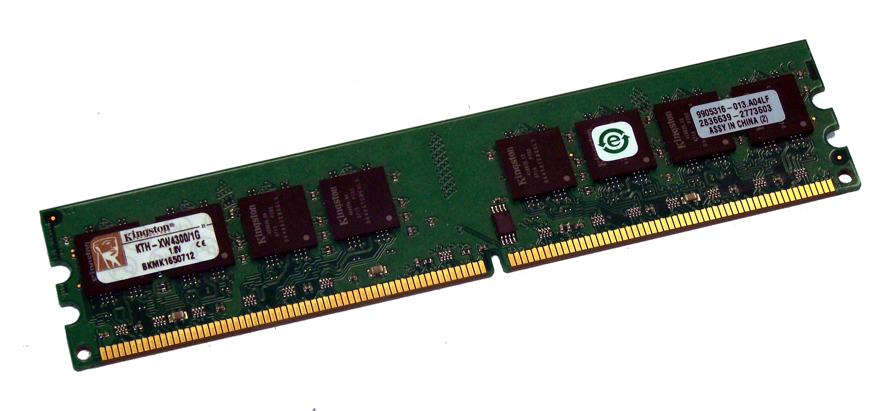 Kingston Technology 1 GB (1x1 GB Module) 667MHz DDR2 PC2-5300 240-Pin DIMM for Select HP/Compaq Desktops KTH-XW4300/1G