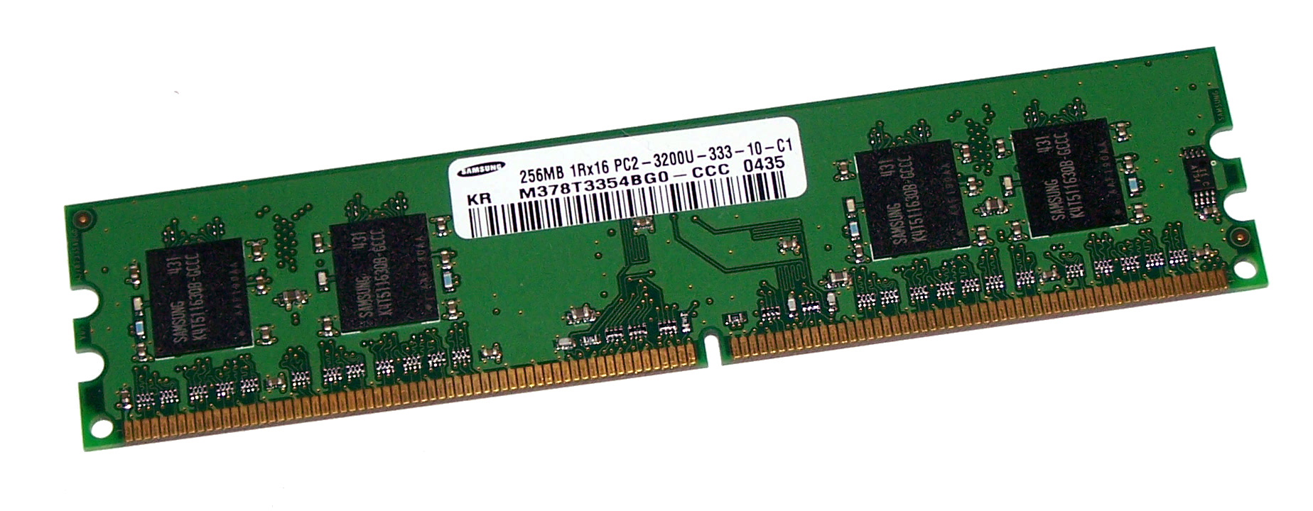 256MB Samsung PC2-3200 DDR2-400 240Pin M378T3354BG0-CCC (M0017)