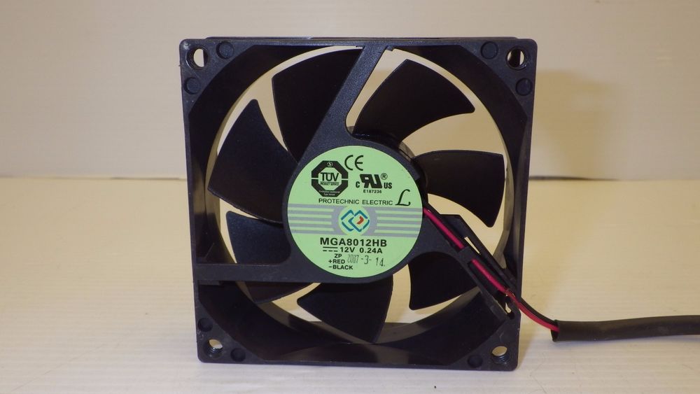 Protechnic Mga8012Hb Fan Assy 12V .24A 2-Wire Bare Ends