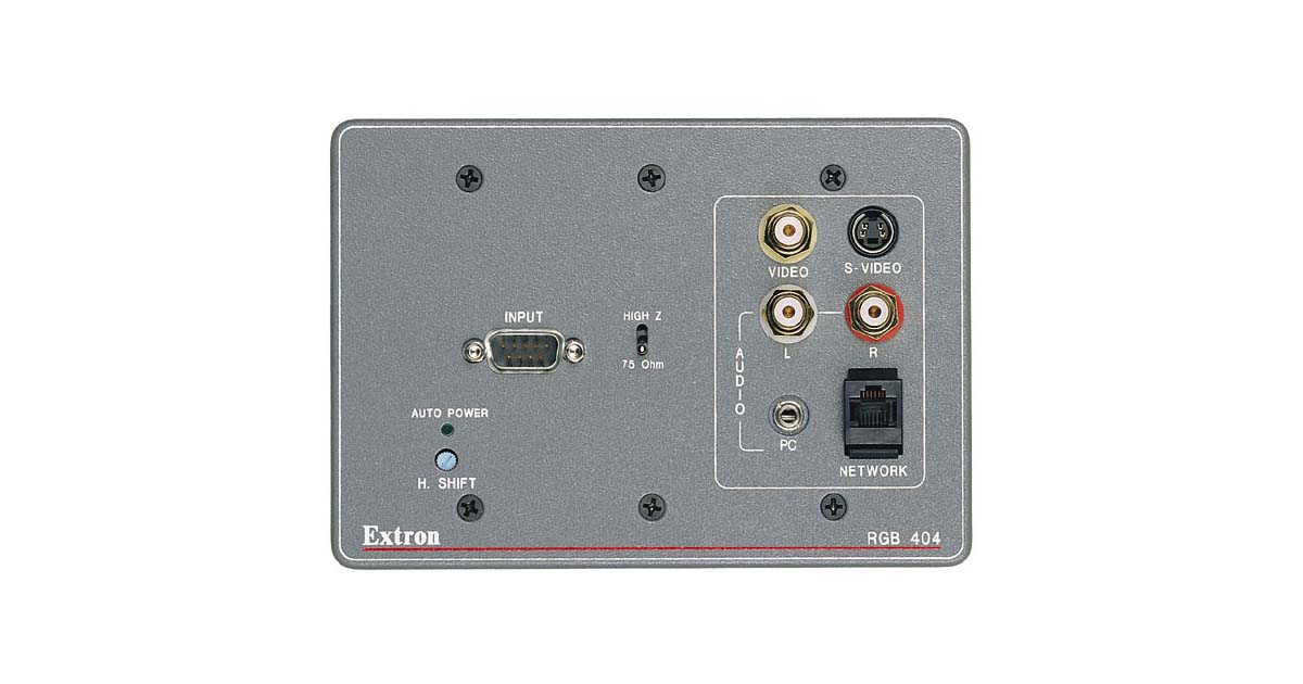 Extron RGB 404 Universal 3 Gang Wall Mountable Audio Video LAN Network Interface