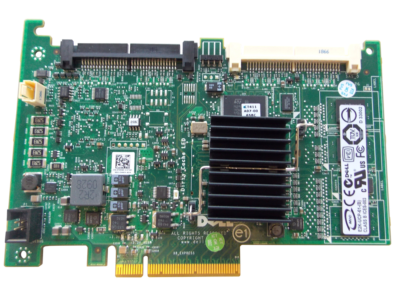 T954J Dell PCI-E PERC 6i; No Cache RAID Controller