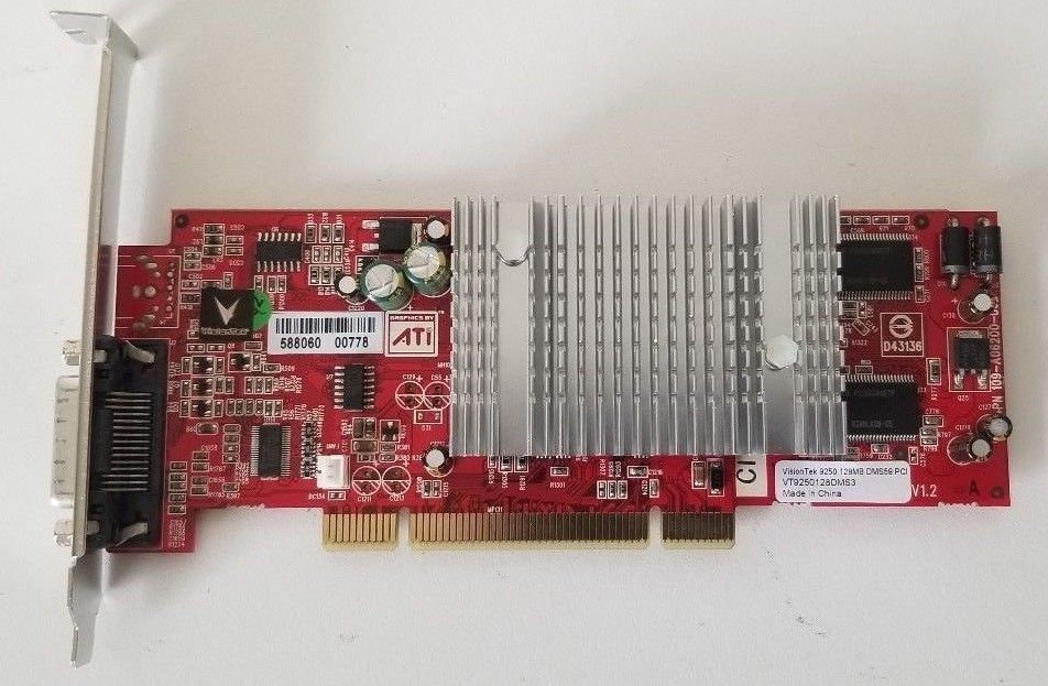 128Mb Pci Video Card 9250 With Dms59 Output Full Height